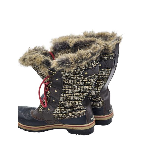 Sorel Tofino Boots Womens 9 Faux Fur Waterproof Winter Snow NL2388-231 Gorpcore - Picture 15 of 16